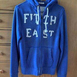 Men's Abercrombie & Fitch Factory Distressed Zip Front Heavy Hoodie